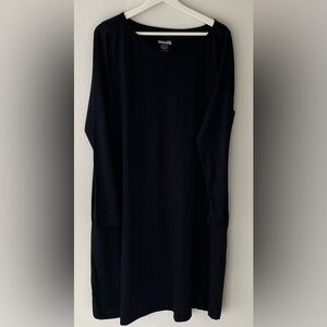 Wool& Rowena Long Sleeve Swing Dress XL Long - Black